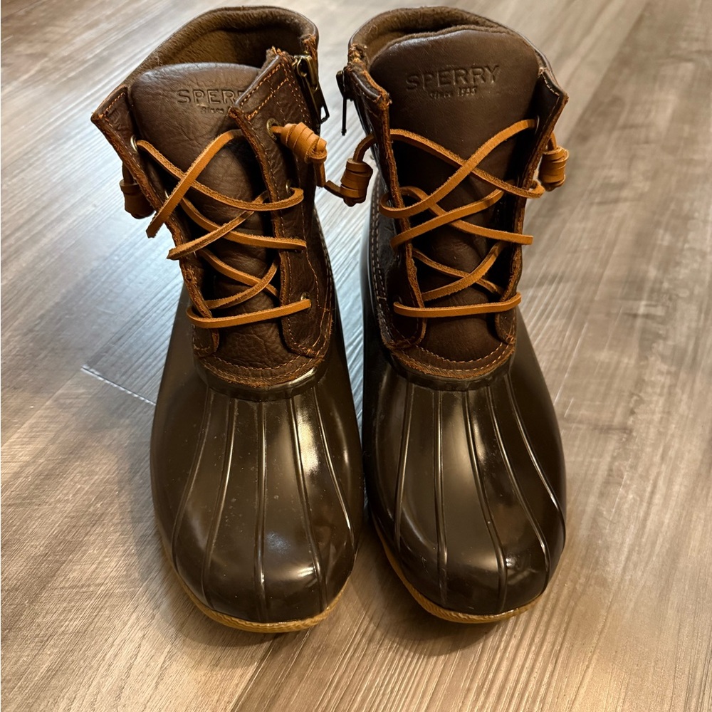 Sperry Womens Brown Duck Boots
